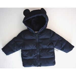 Old Navy 752343 Toddler Boys Sz 12-18M Navy WR Frost Free Critter Puffer Jacket